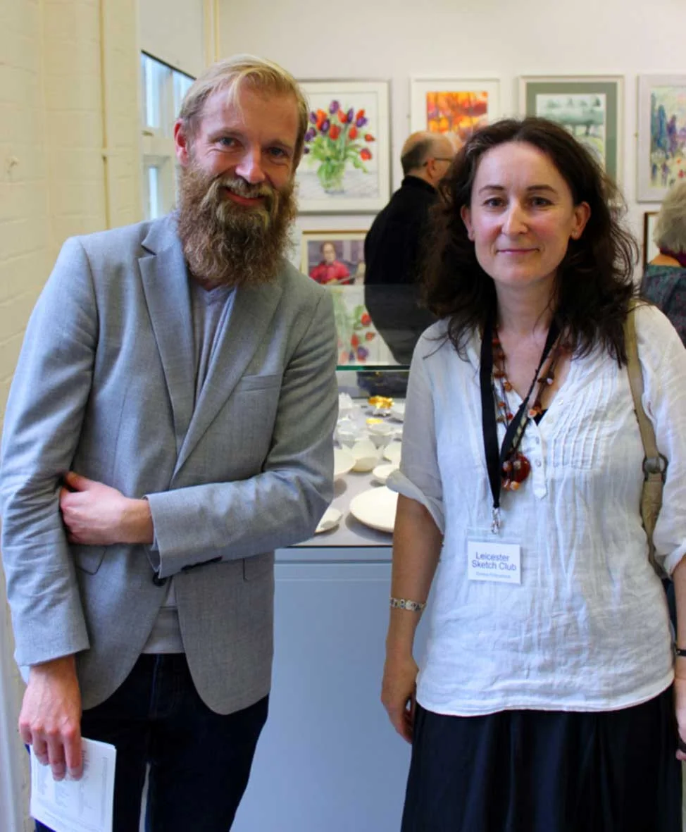 Launch afternoon. Myself and Hugo Worthy who opened the exhibition.