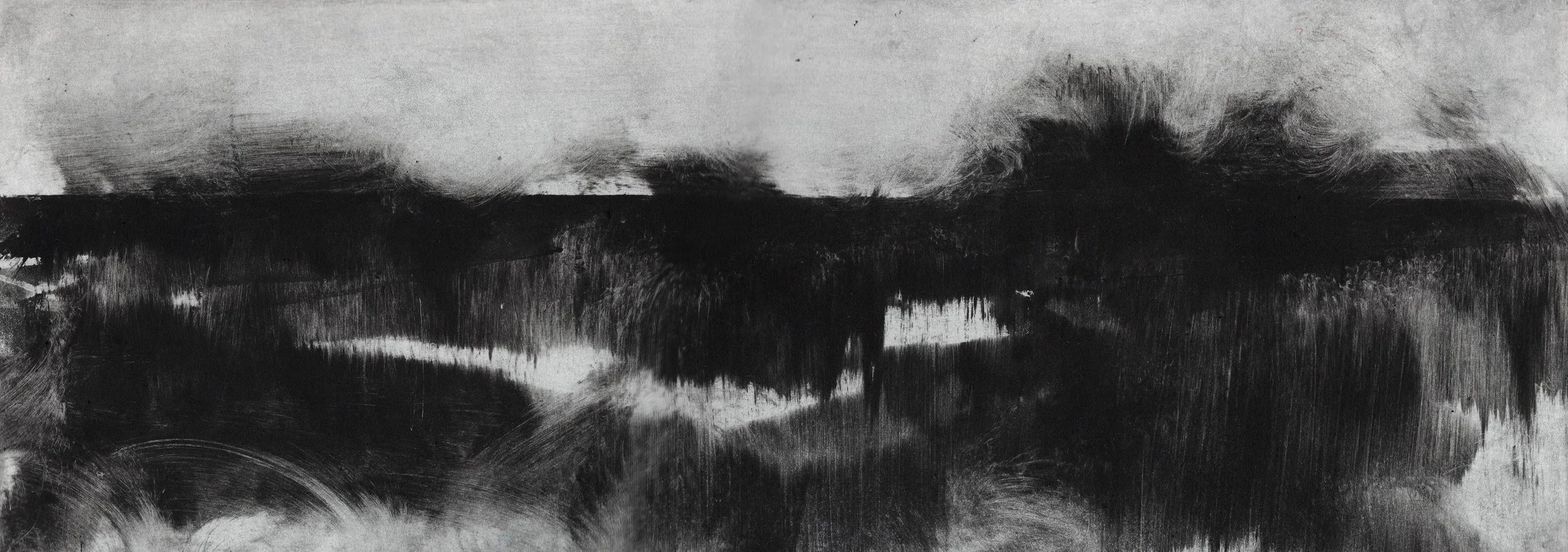 Scape 27 -  Monotype Landscape 1/1 Framed