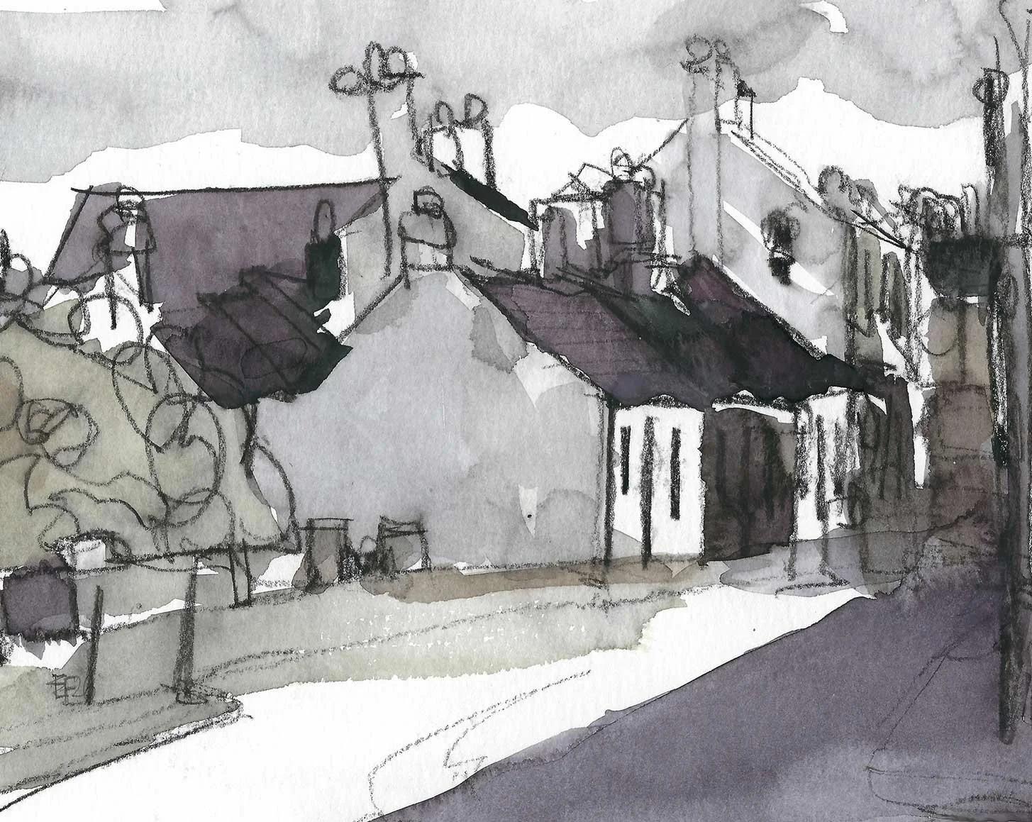 Tubbermore Road, Dalkey.  Original Painting