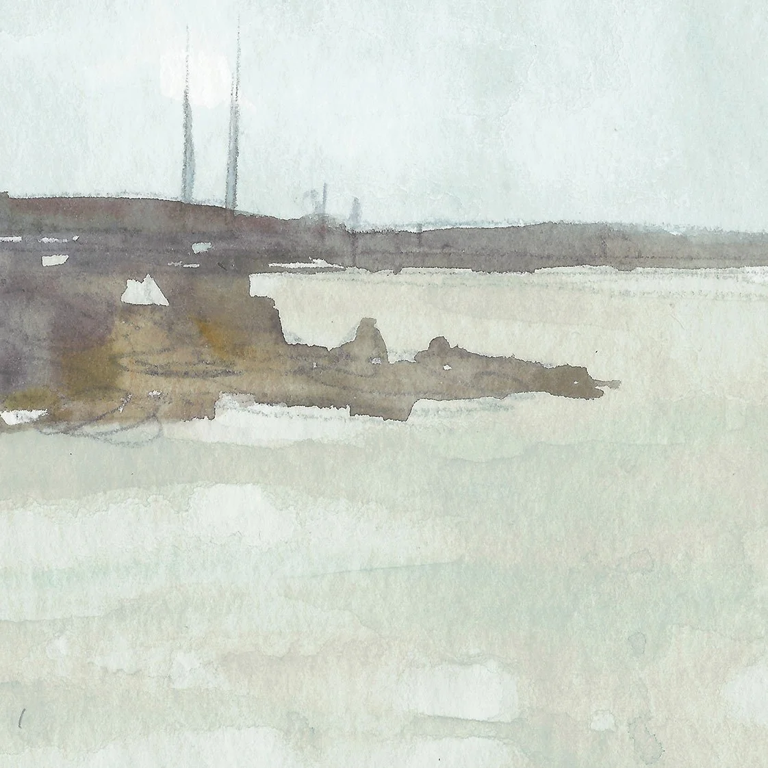 From Bullock Harbour, Dalkey - Study. Unframed. Watercolour & pencil