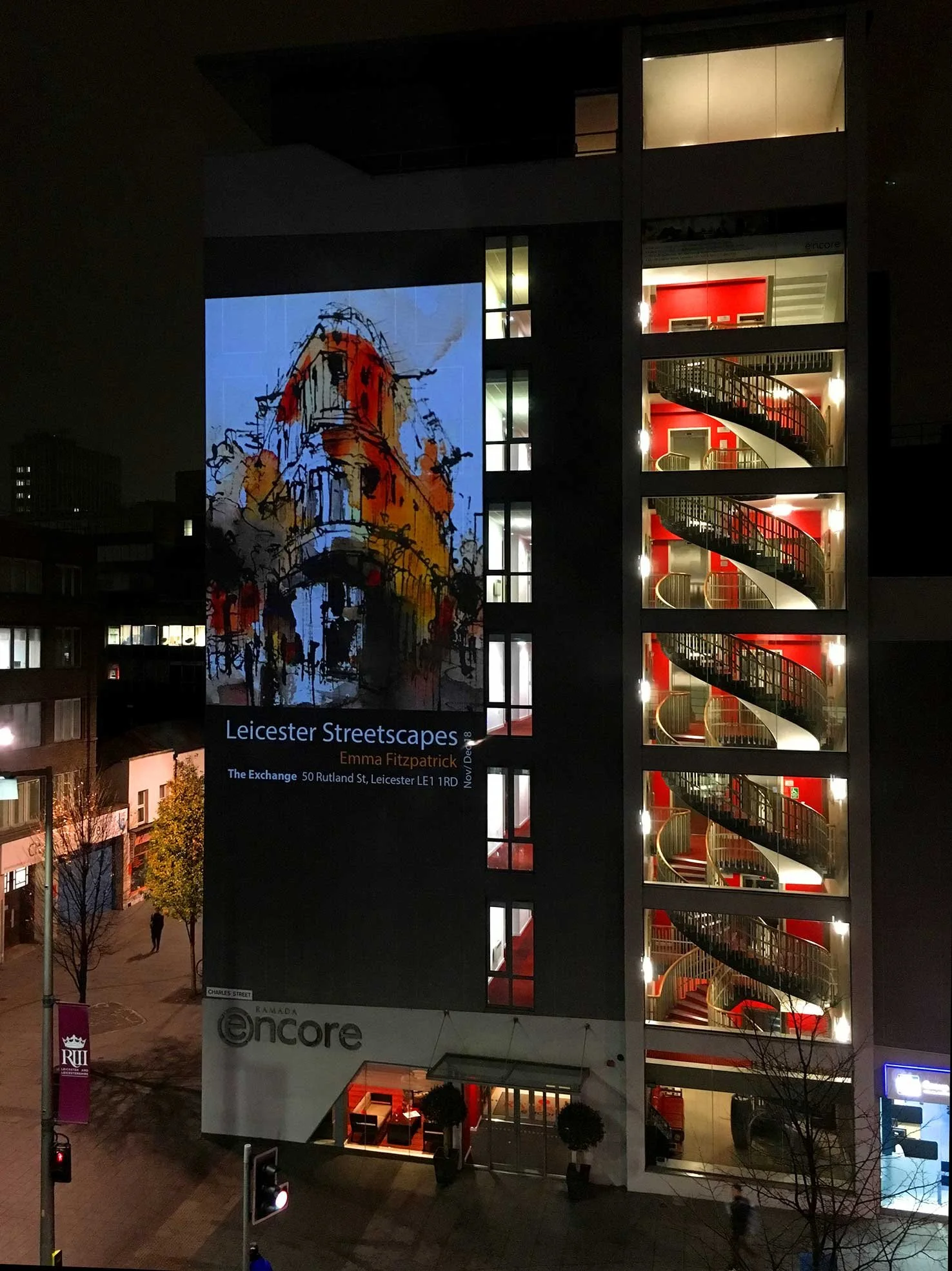 Cultural Quarter – Emma Fitzpatrick Urban Paintings, Leicester (Nov–Dec 2018) Exhibition