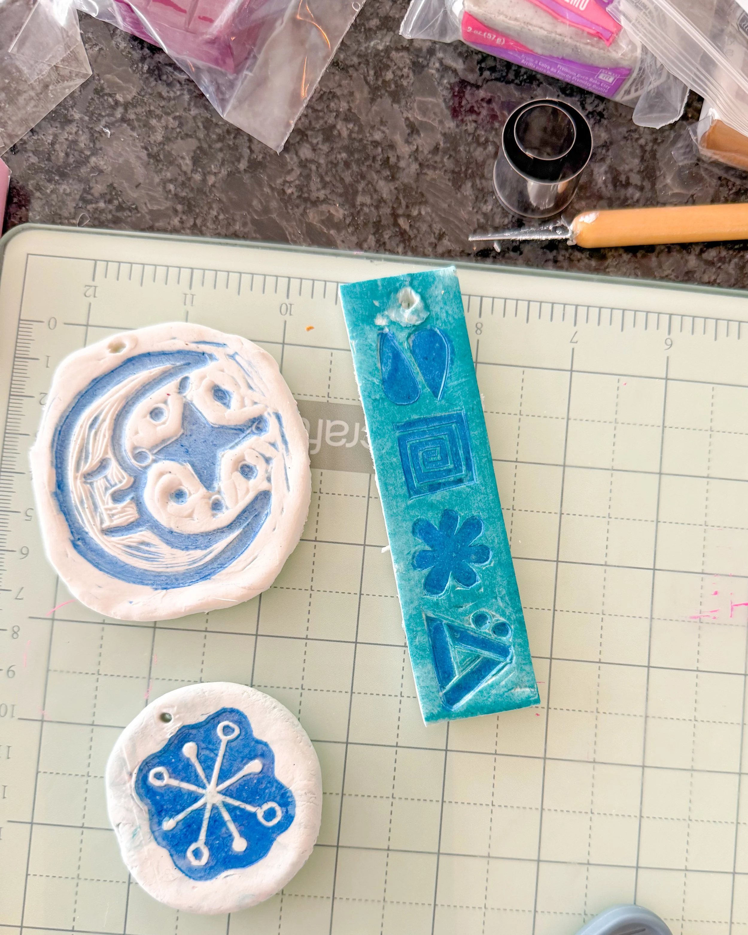 Printed Clay Ornaments