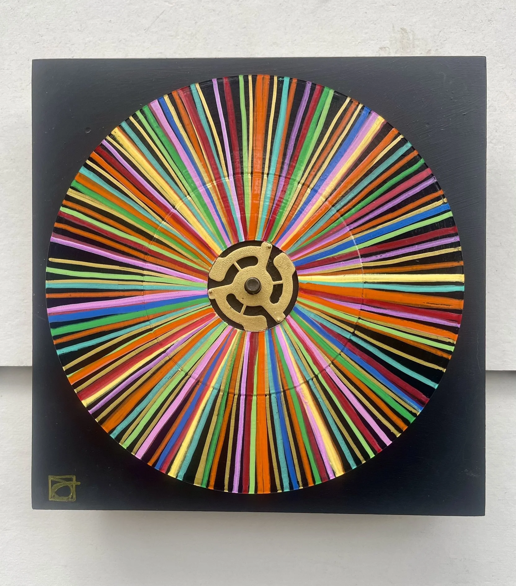 She's a Rainbow (The Rolling Stones)
 
8x8 Painted Up-cycled 45 Record on Wood Panel