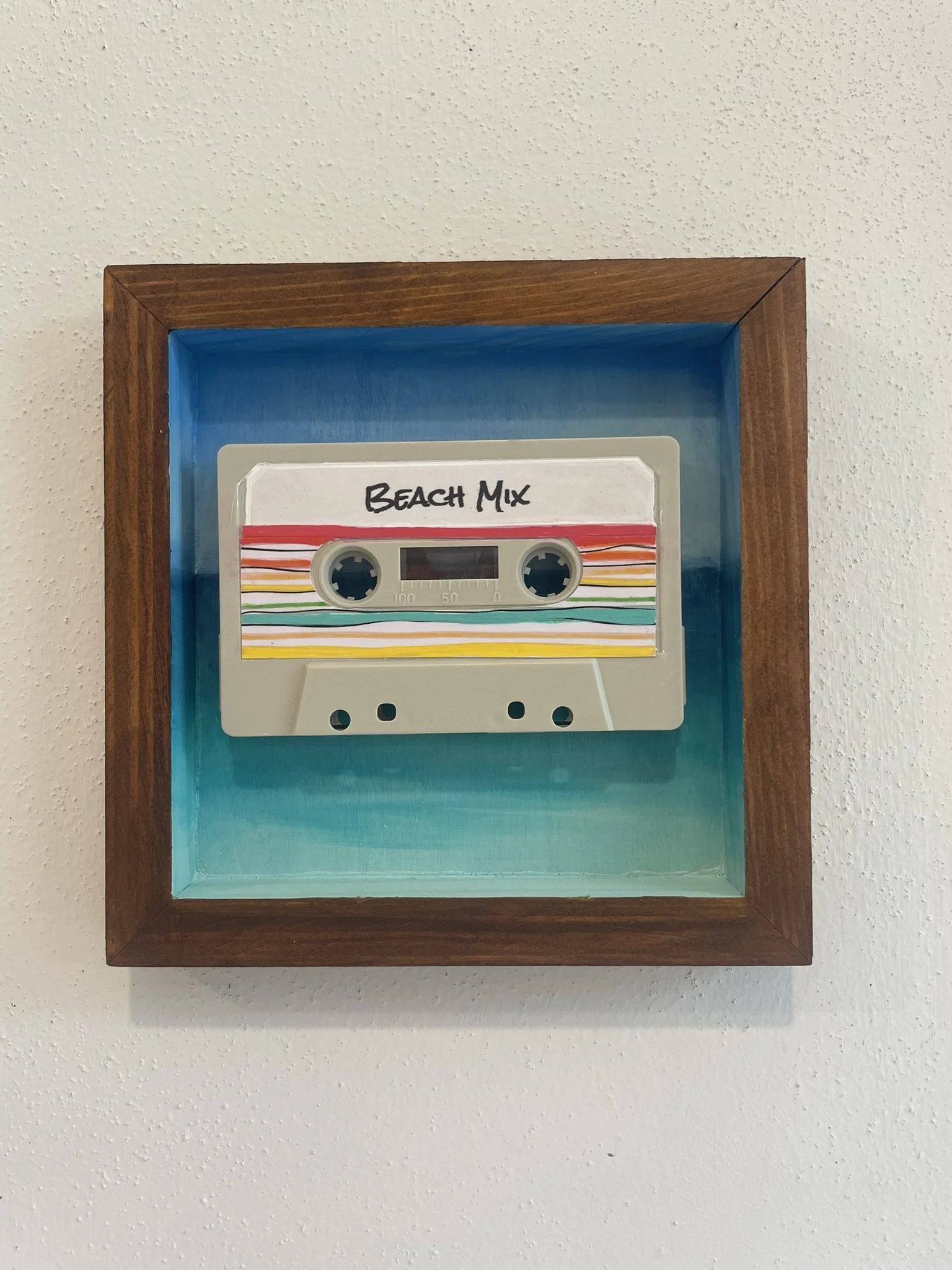 Beach Mix
 
6x6 Painted Up-cycled Cassette Tape on Wood Panel