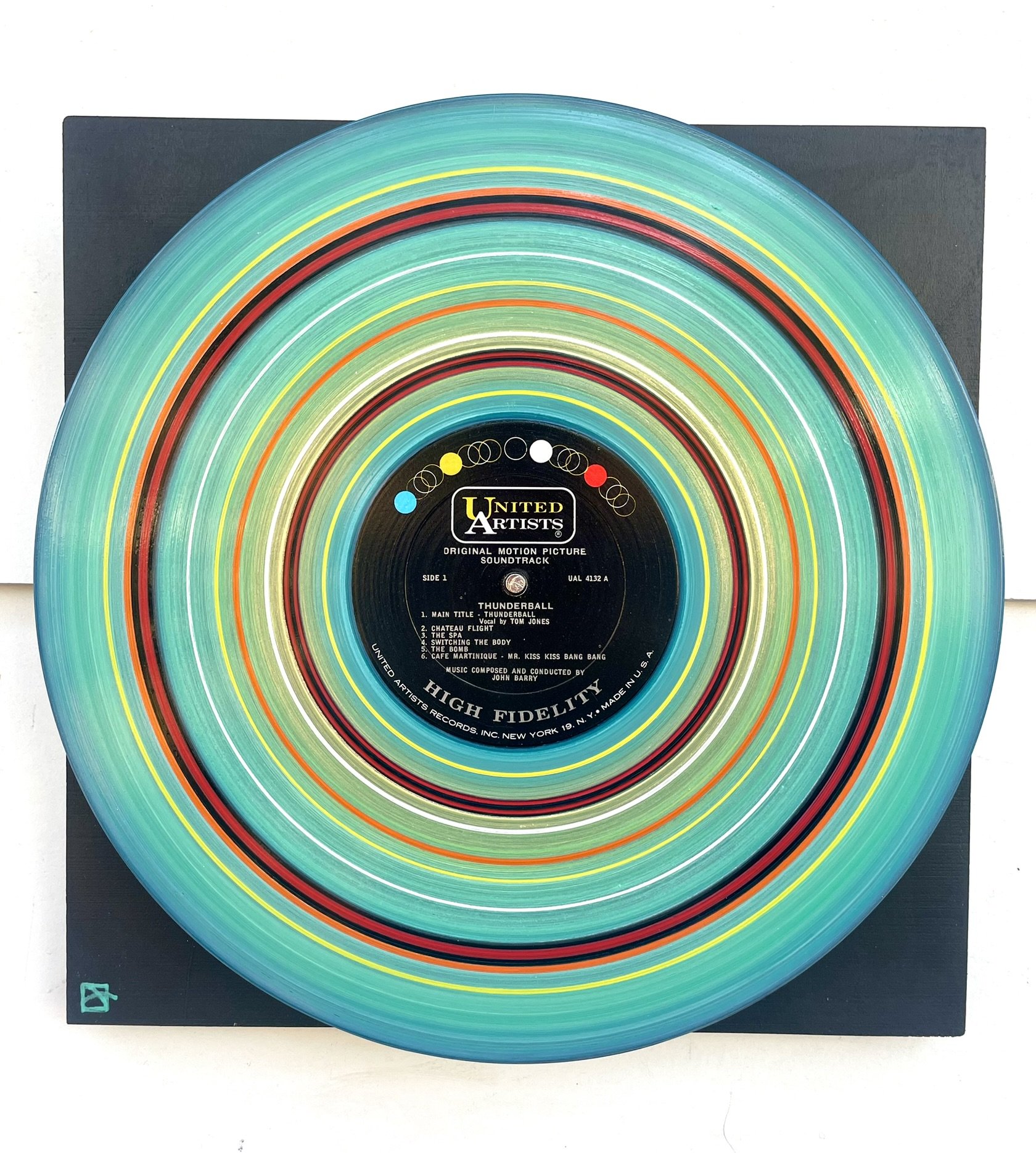 007 Thunderball Original Motion Picture Soundtrack
 
12x12 Painted Up-cycled LP Record on Wood Panel