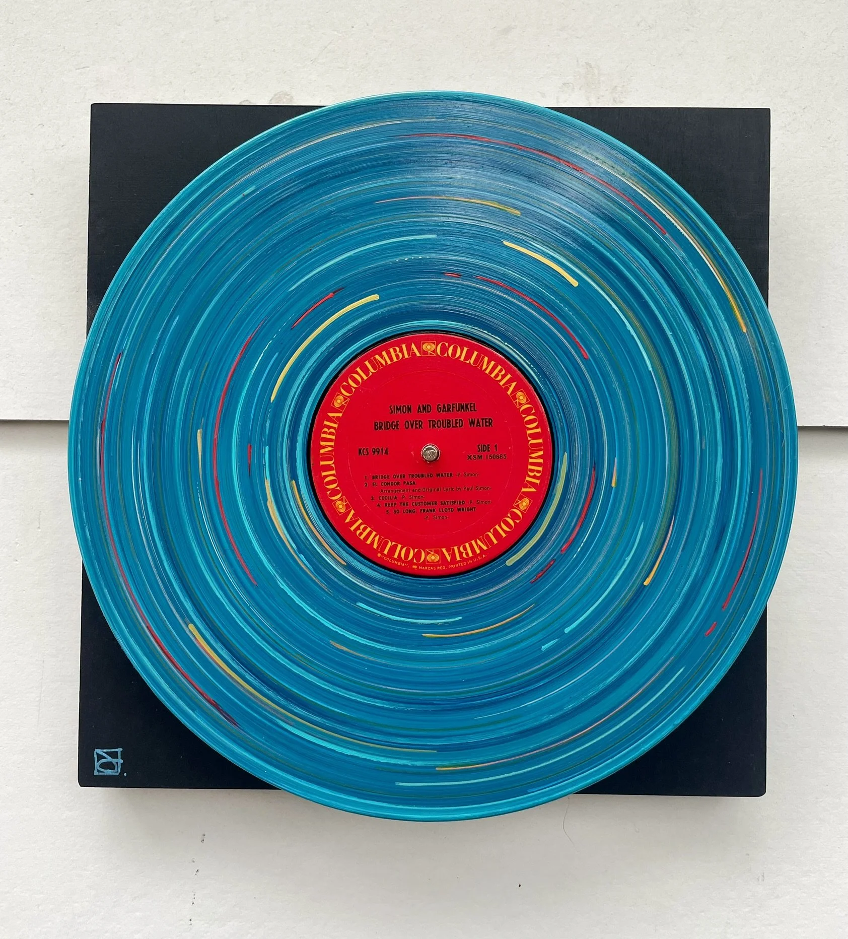 Bridge Over Troubled Water (Simon & Garfunkel)
 
12x12 Painted Up-cycled LP Record on Wood Panel