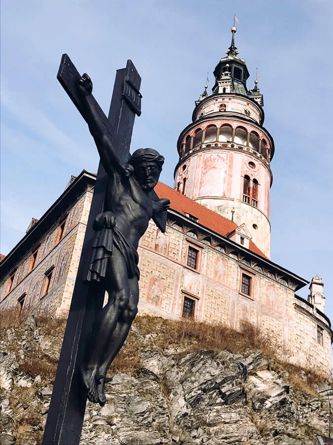 The Reluctant Photographer - Český Krumlov Castle and Christ on Cross.jpg