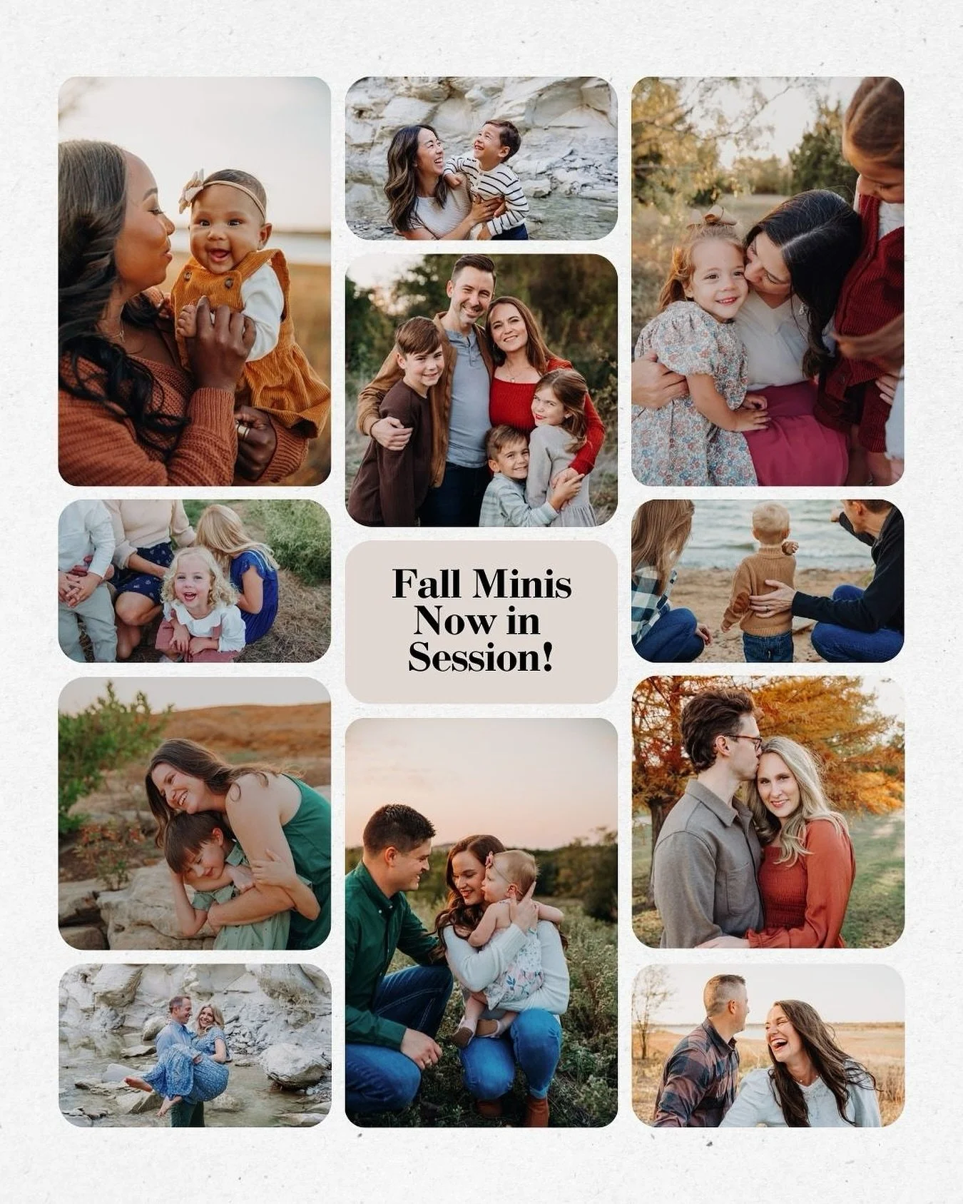 The weather is cooling off, the afternoon light is golden, and it’s the perfect time to capture moments that will last a lifetime!! My Fall Family Minis are kicking off this month and I have only a handful of spots remaining— grab a spot