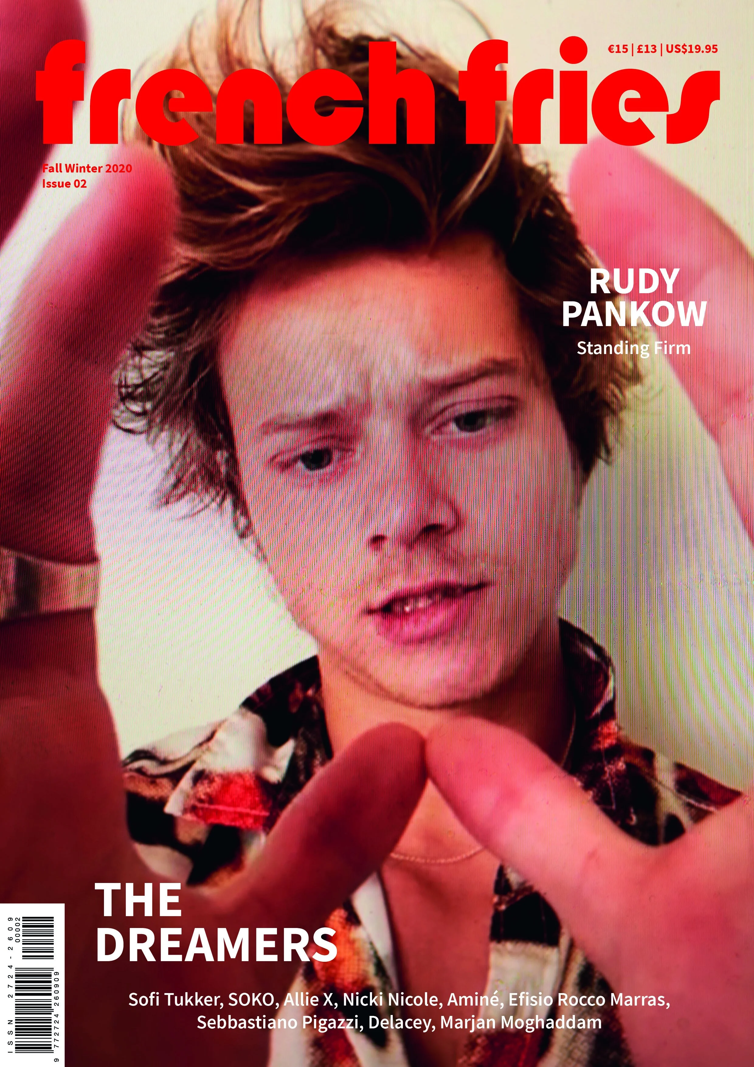 Cover 3/3 FRENCH FRIES "The Dreamers" with actor Rudy Pankow in conversation with Gaby Smith and photographed by Alina Ferraro