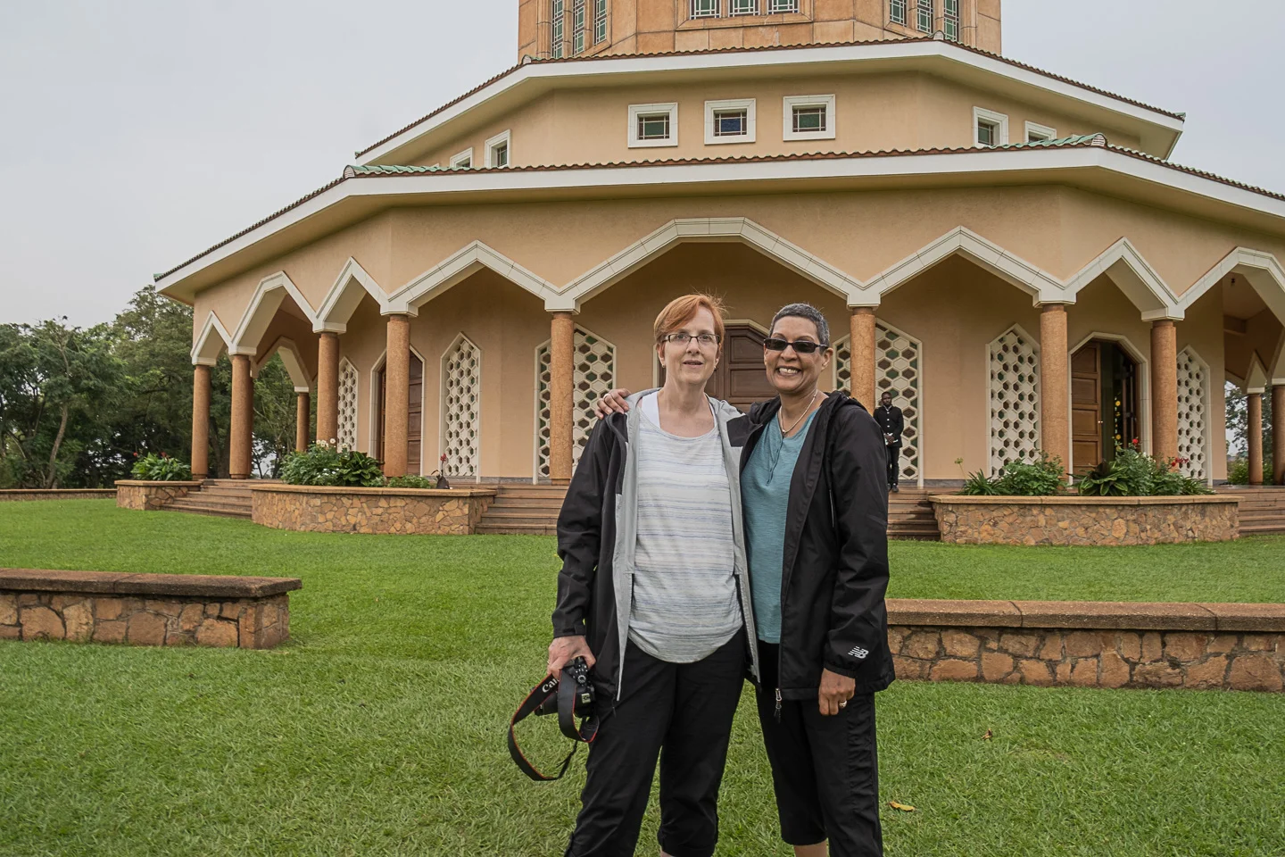 Kim and I in front of the Bahai House of Worship