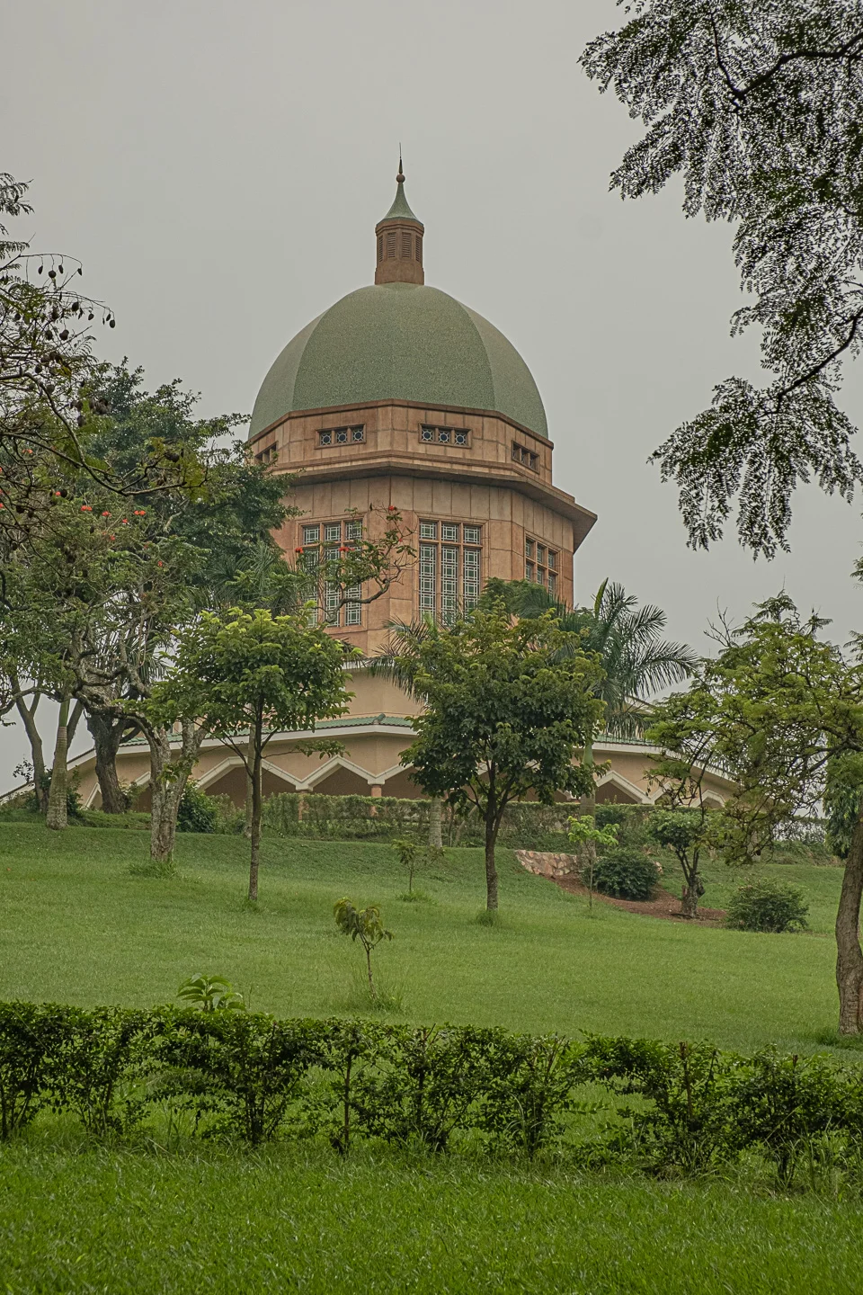 The Bahai House of Worship Sits High Atop A Hill in Kampala
