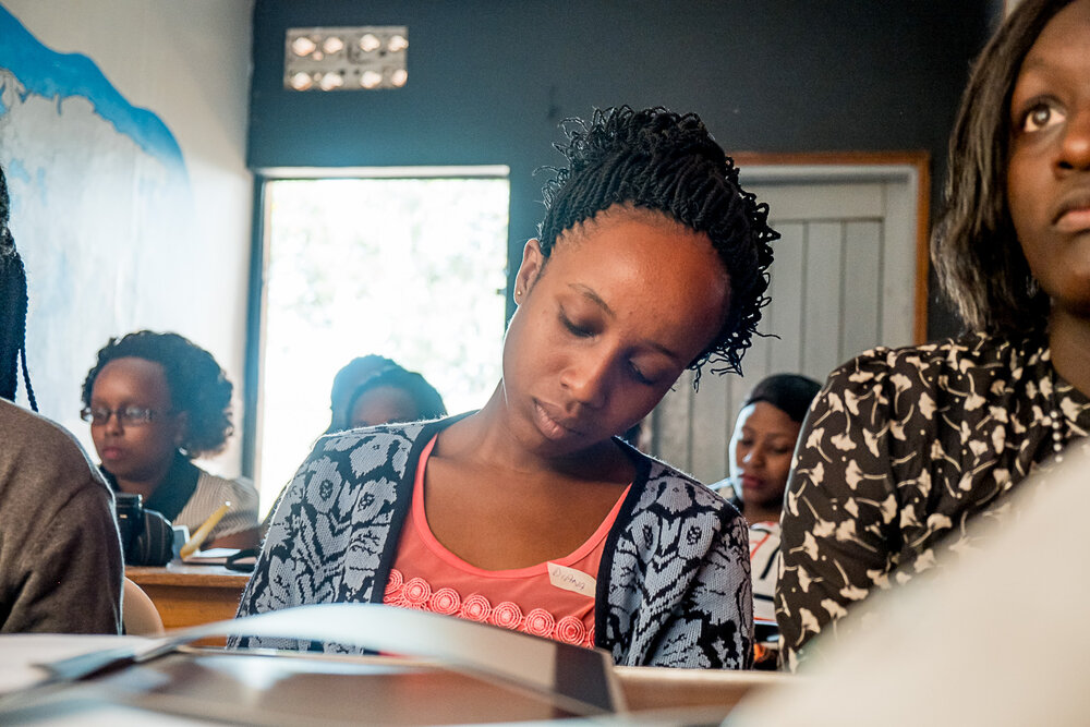 Vivian taking notes during the 3-day training