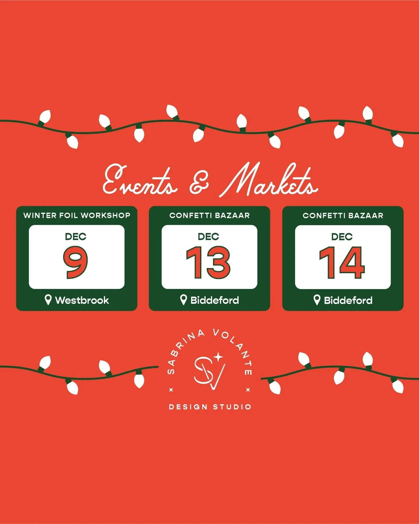 The last of the winter events!! First up, this is your last chance to get tickets to the workshop tomorrow! Deets in bio ✨ Then on Saturday and Sunday I'll be at the @confetti.bazaar in Biddeford 🌲 So many vendors and artists it's sure to be a great