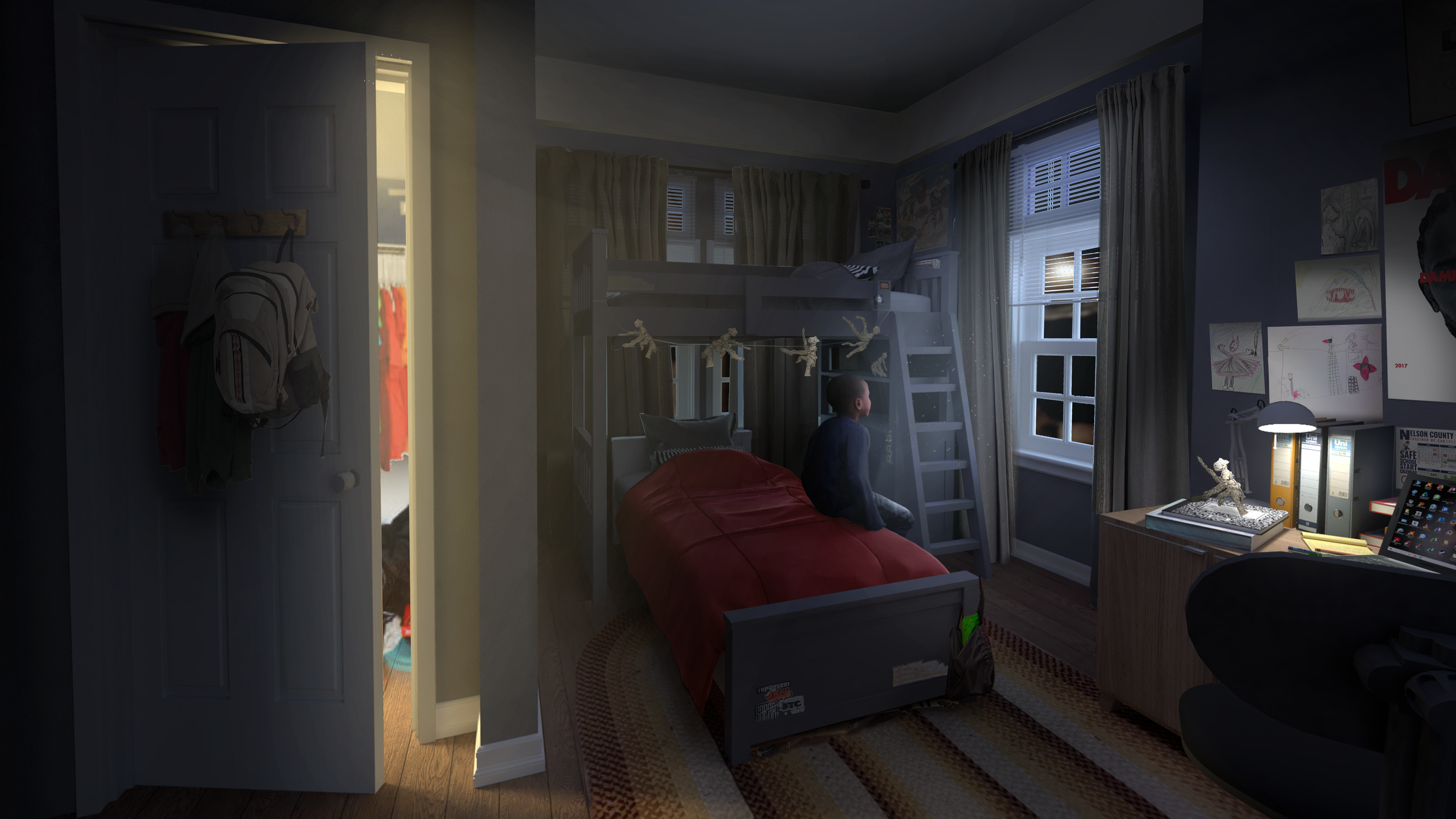  Fractal - Tamir &amp; Cameron’s Room (Drawn as Production Designer) 