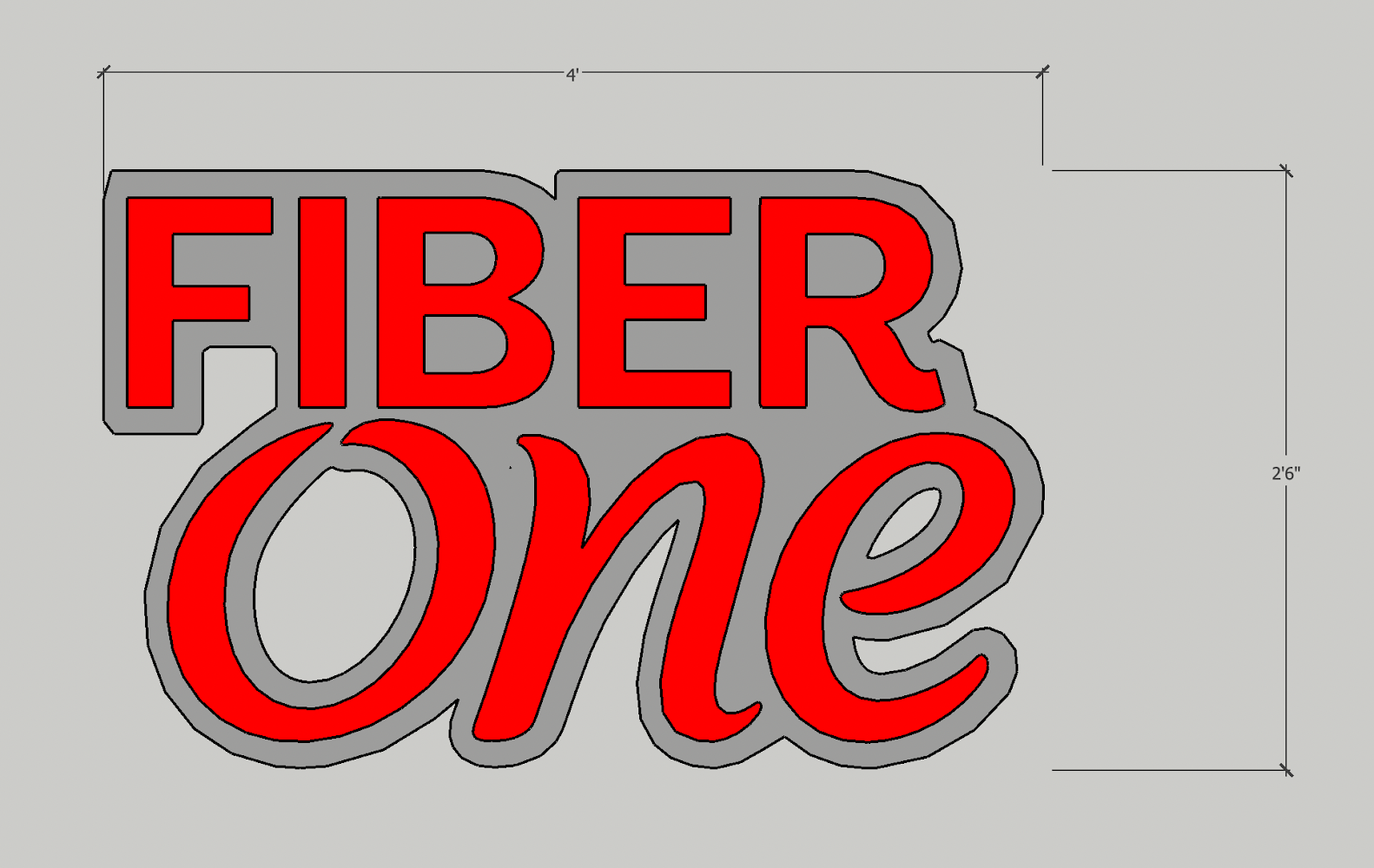 Lit Sign - Cut Schematic