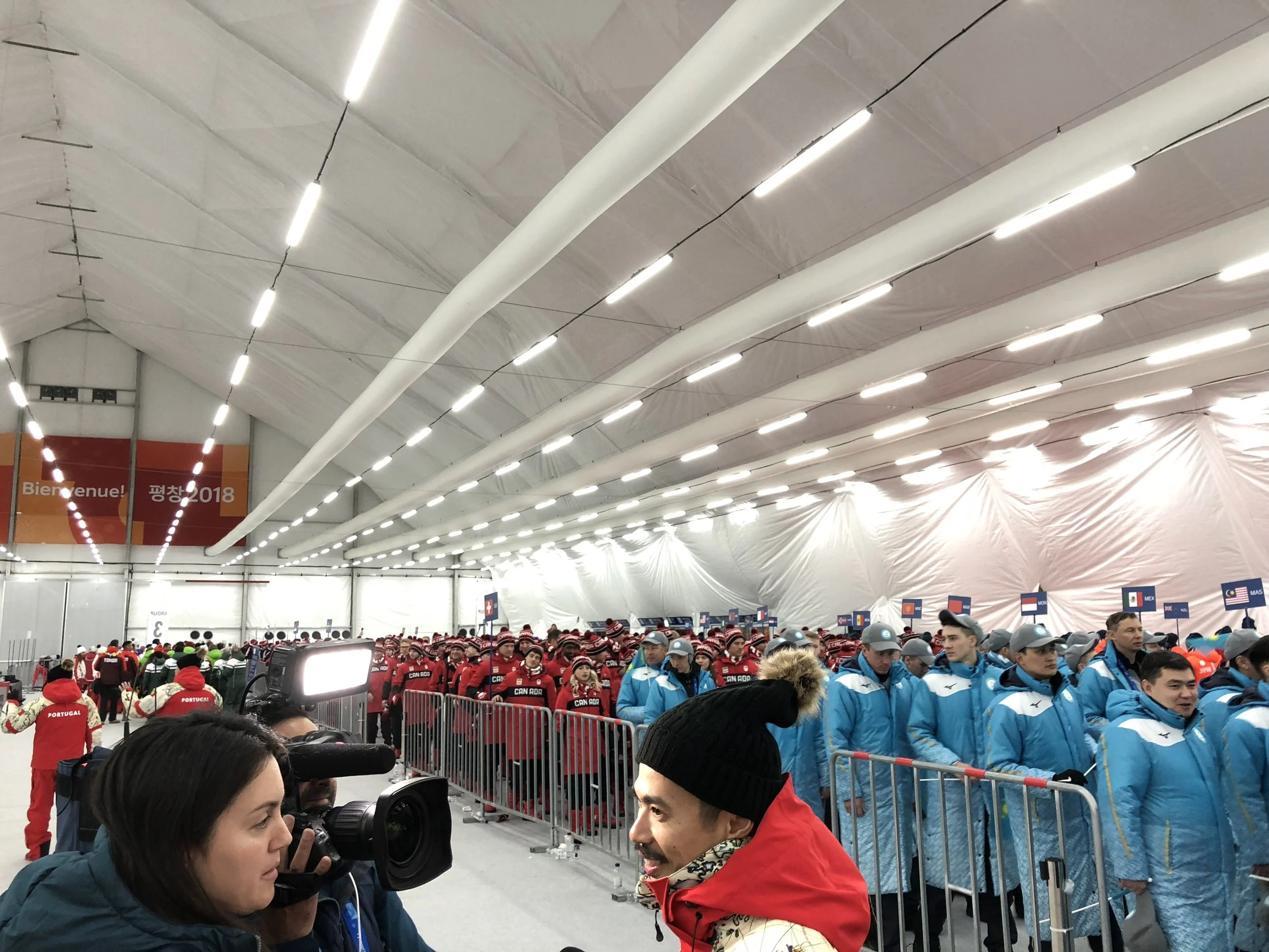 Kequyen doing an interview before the Opening Ceremony. Marching in the Opening Ceremony was a highlight.