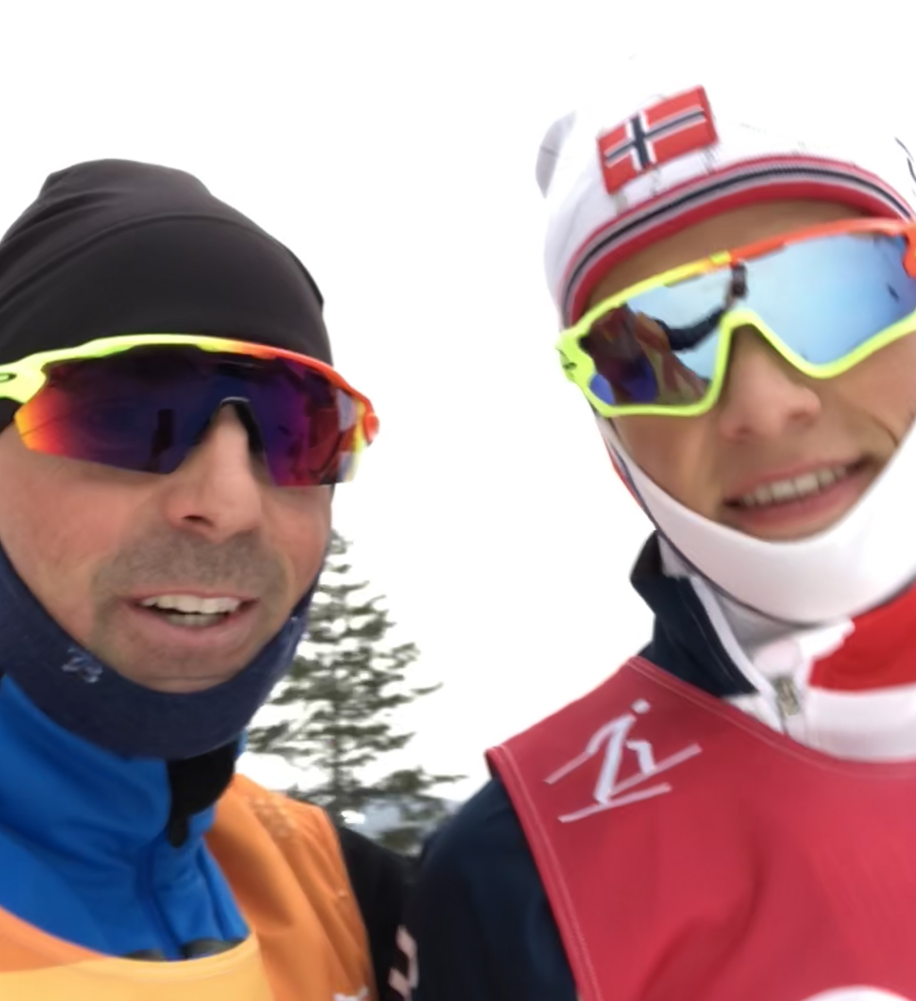 Photo with Johannes Hosflot Klaebo, He won three gold medals at the 2018 Olympics in PyeongChang.
