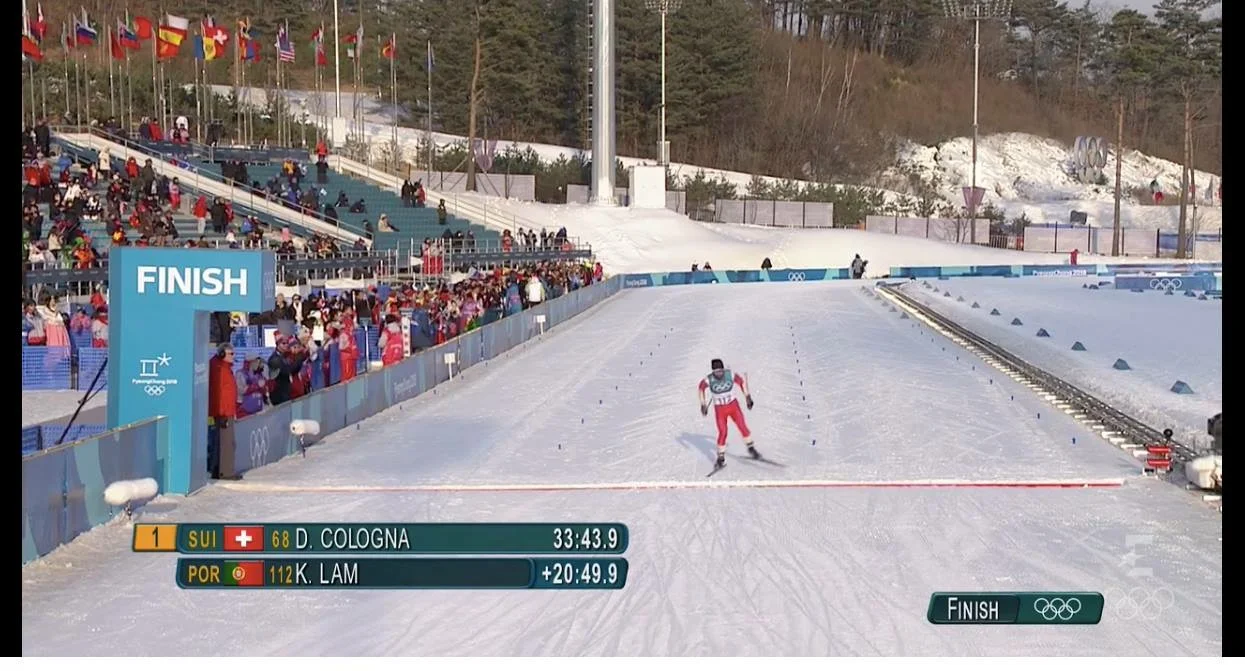  Kequyen finishing his 15 km race. 