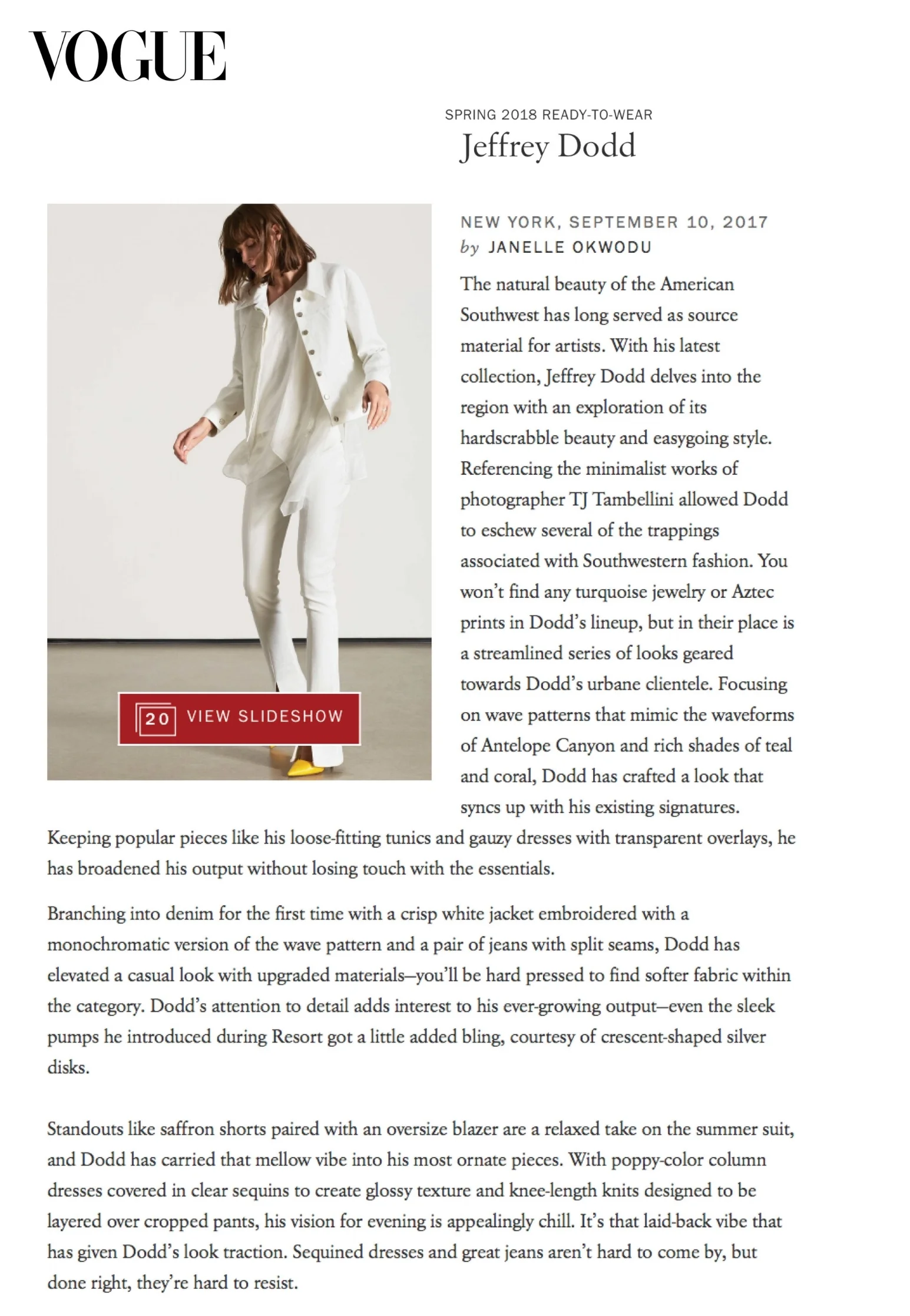 VOGUE REVIEW | SPRING 2018