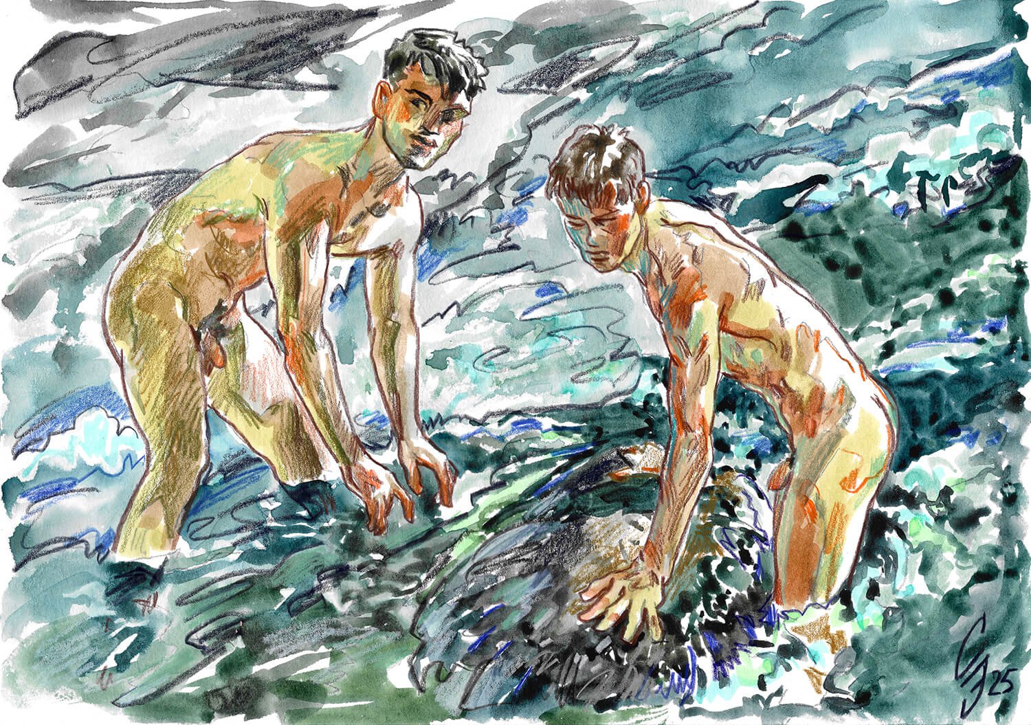 On slippery rocks