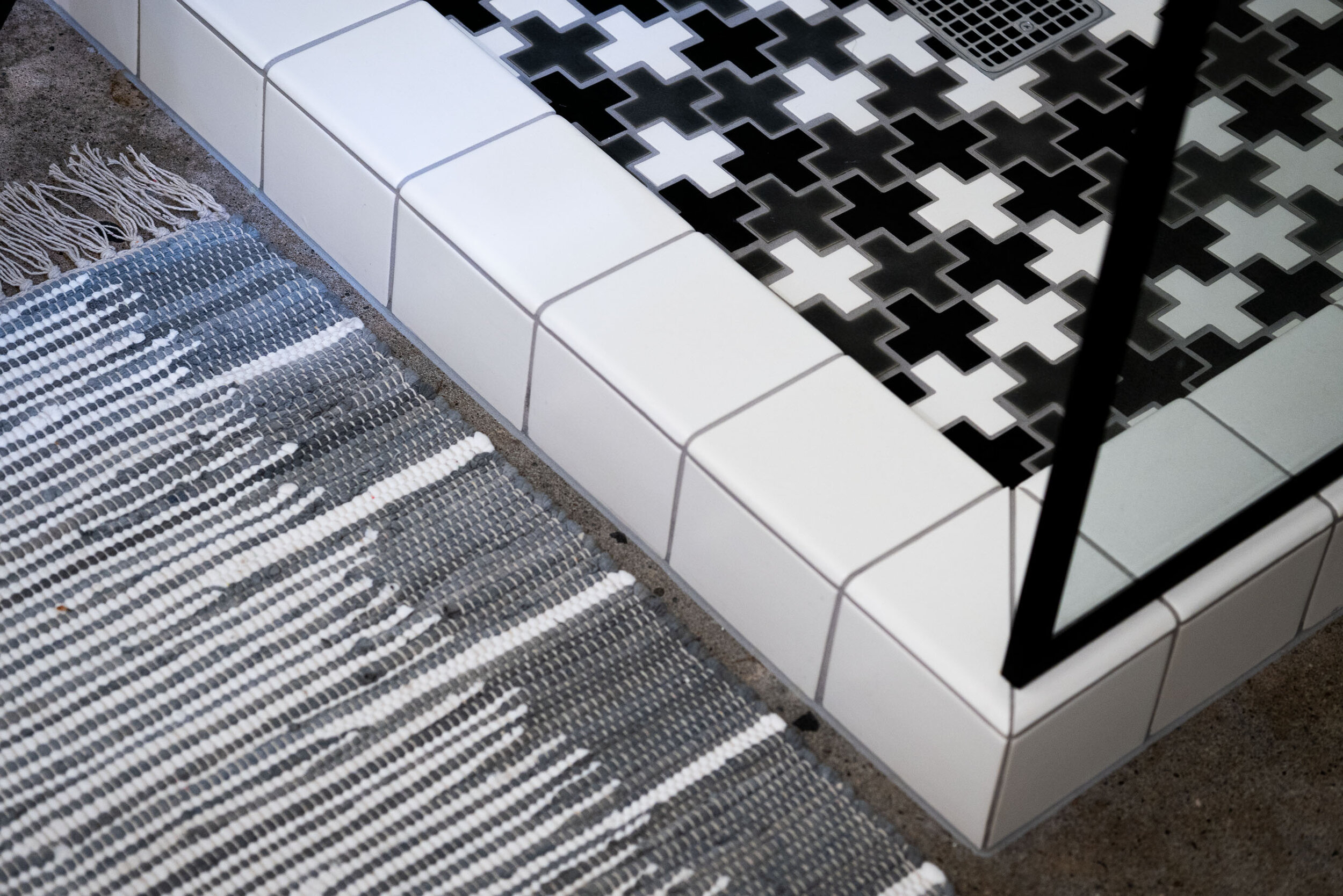 Pratt Larson wrapped tile creates texture.