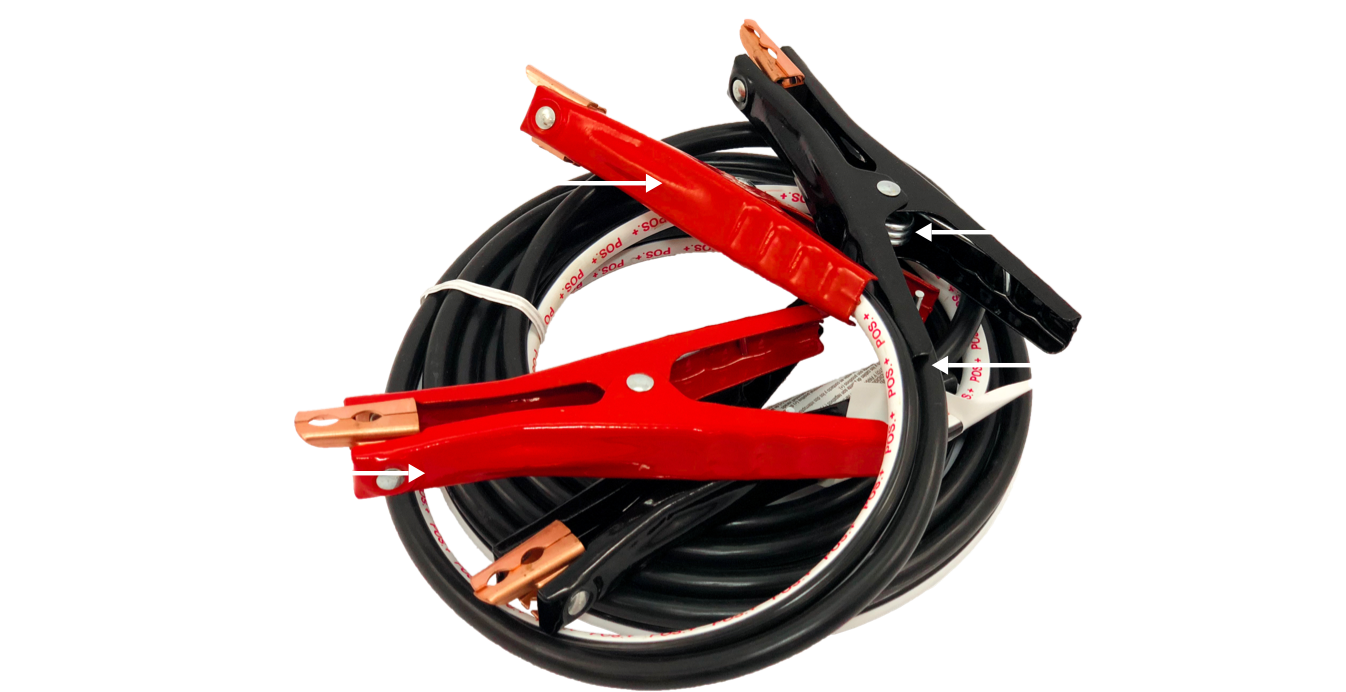 12' 4 Gauge 100% Copper Jumper Cables
