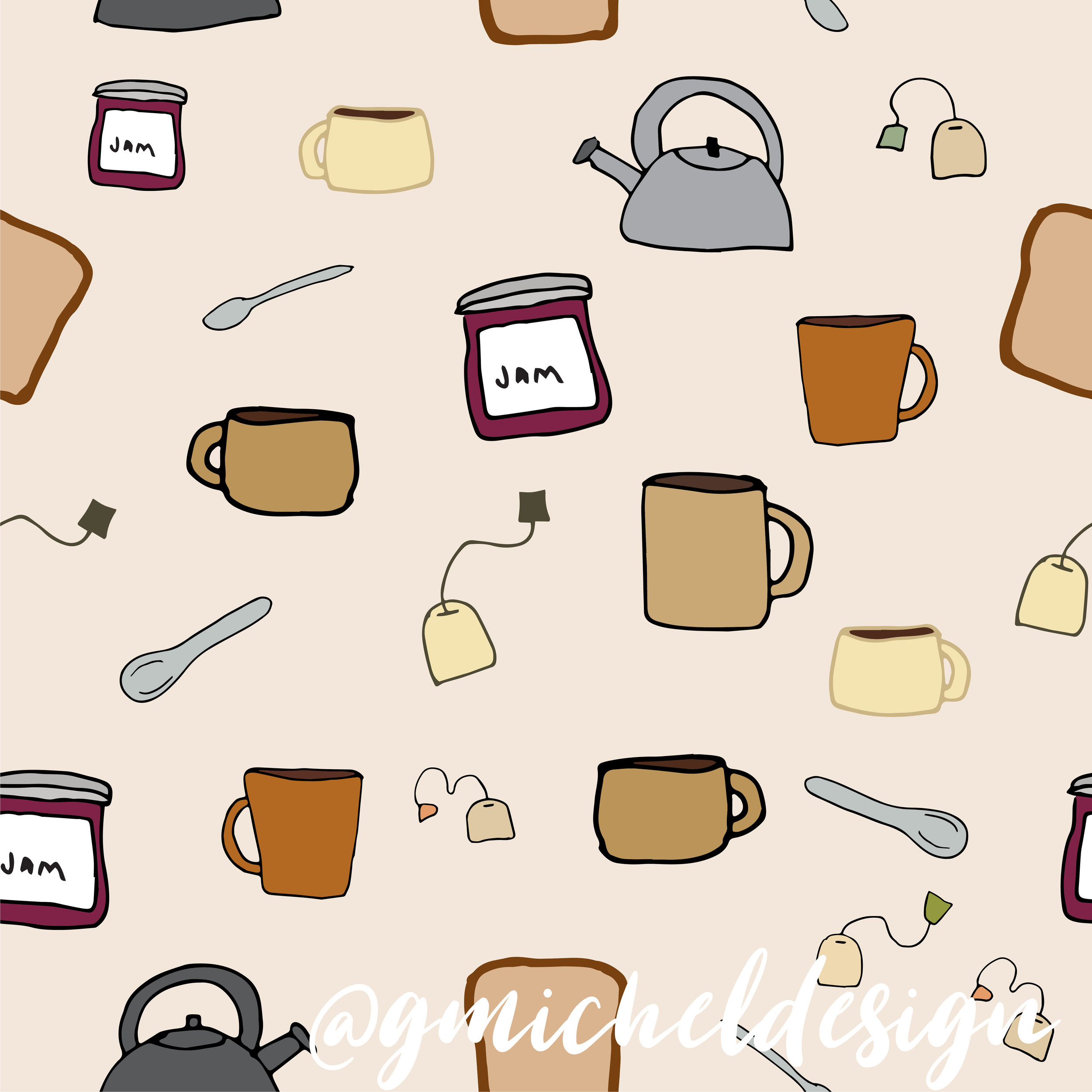 Tea, A Drink with Jam and Bread
