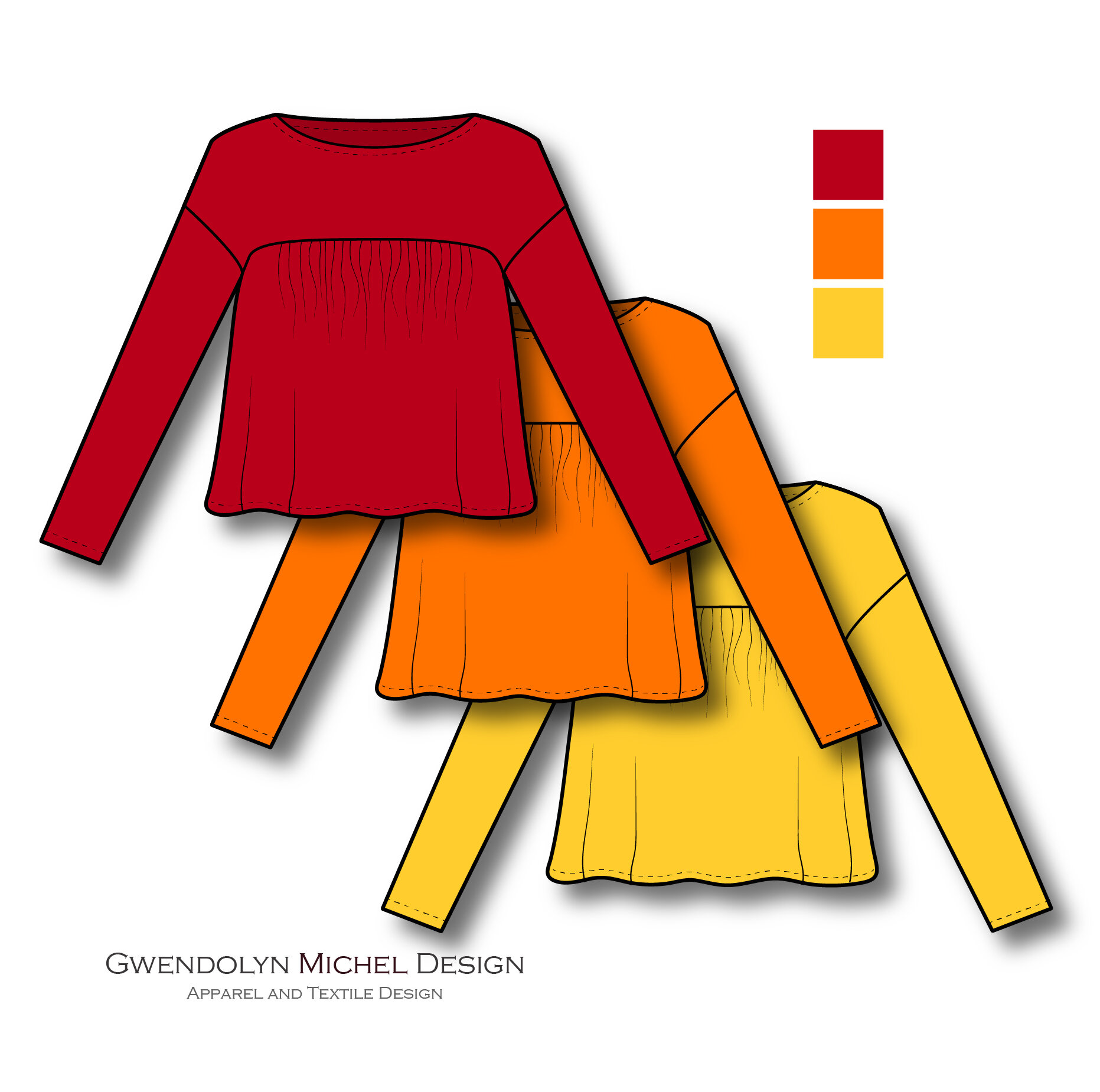 Gathered Boatneck Blouse 16-9-2021 - withcolour.jpg