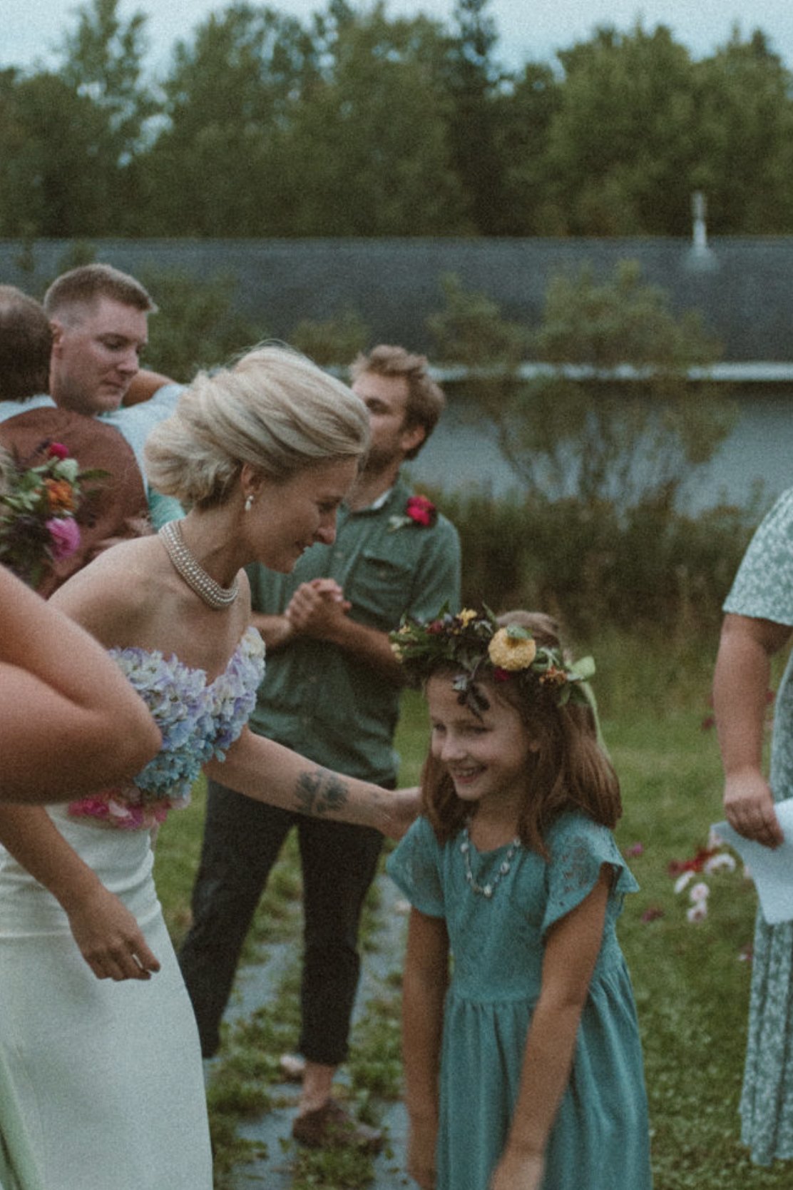 Garden wedding flower crown