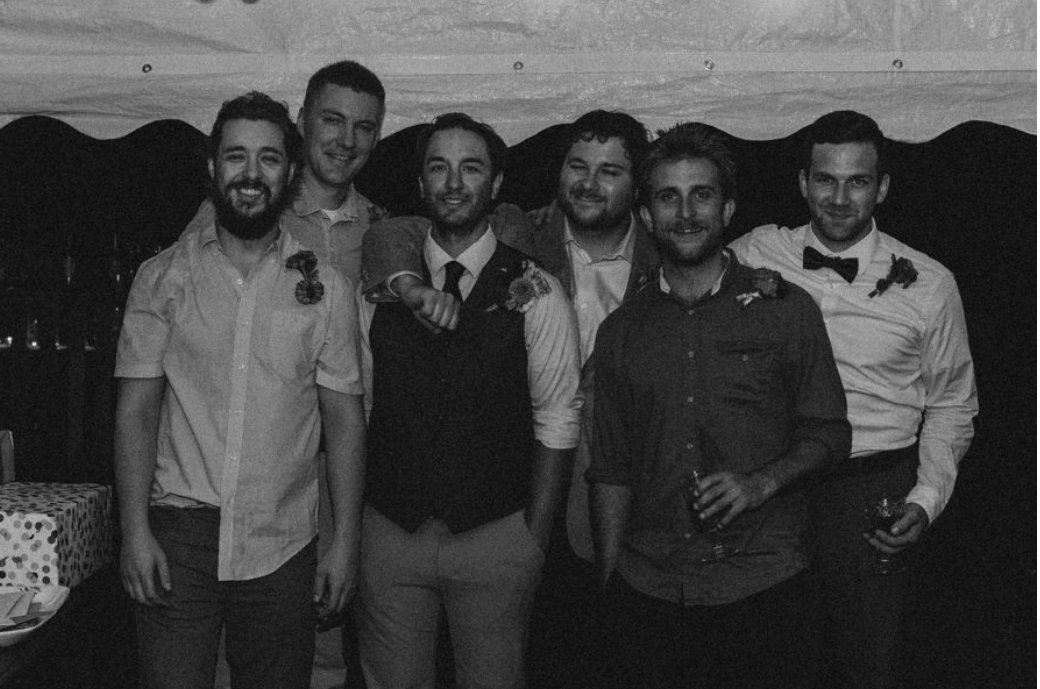 Grooms friends groomsmen