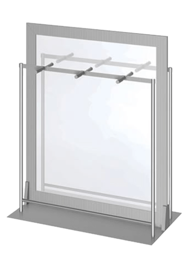 Floor Collection – Freestanding Graphic Merchandiser ITEM#: FS004A 48" x 60" Graphic merchandiser double faceout 12" faceout Other finishes are available