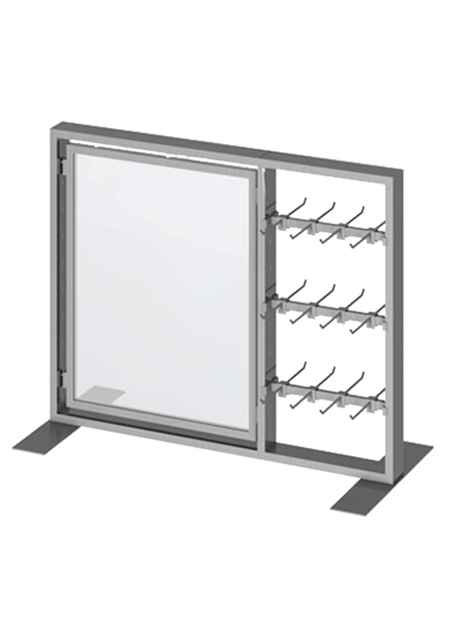 Floor Collection – Slotted Tabletop Frame ITEM#: TT001A, SH001A, PHD01, CB003A, CB004A TT001A - 40" x 32" Ttop merchandiser slotted grpahic holder, SH001A - 22" x 28" graphic frame double peg hook, PHD01 - 6" DBL peg hook slotted square crossbar, CB003A - 13" crossbar slotted round crossbar, CB004A - 13" Crossbar Other finishes are available