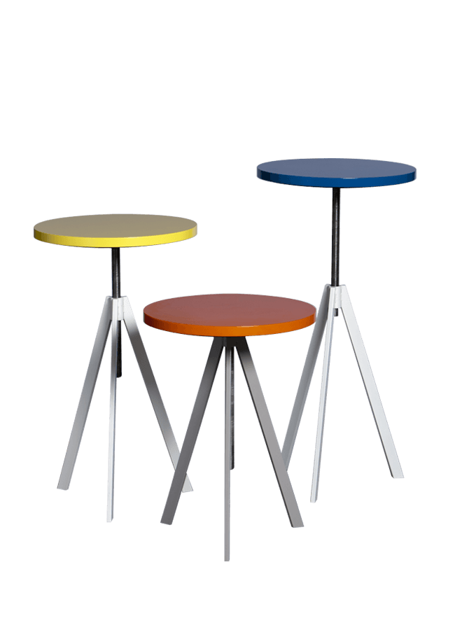 Modulaire Collection – Adjustable Stool 20" dia top Other finishes are available