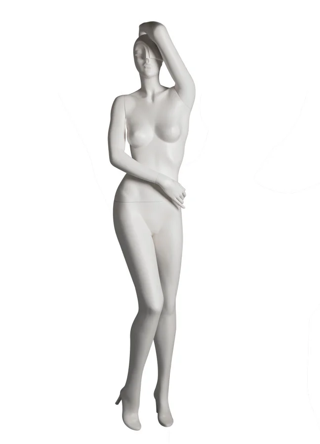 SHADE Pose 3 FRONT Measurements: Height 74” Bust 32-1/4” Waist 24-7/8” Hip 36-1/2” Footprint 9-1/2” Heel 4”