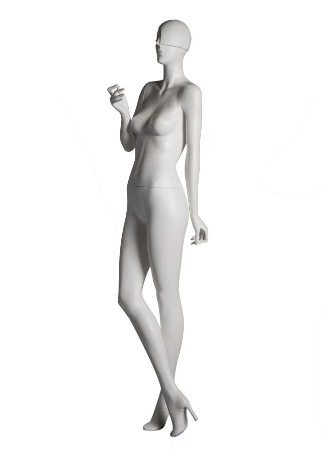 SHADE POSE 5 L side Measurements: Height 74” Bust 32-1/4” Waist 24-7/8” Hip 36-1/2” Footprint 9-1/2” Heel 4”