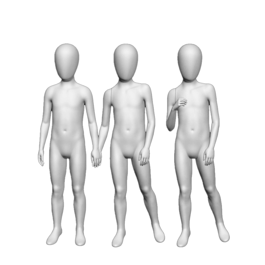151 KIDS, 6 YEARS UNISEX, POSE 1 & 2