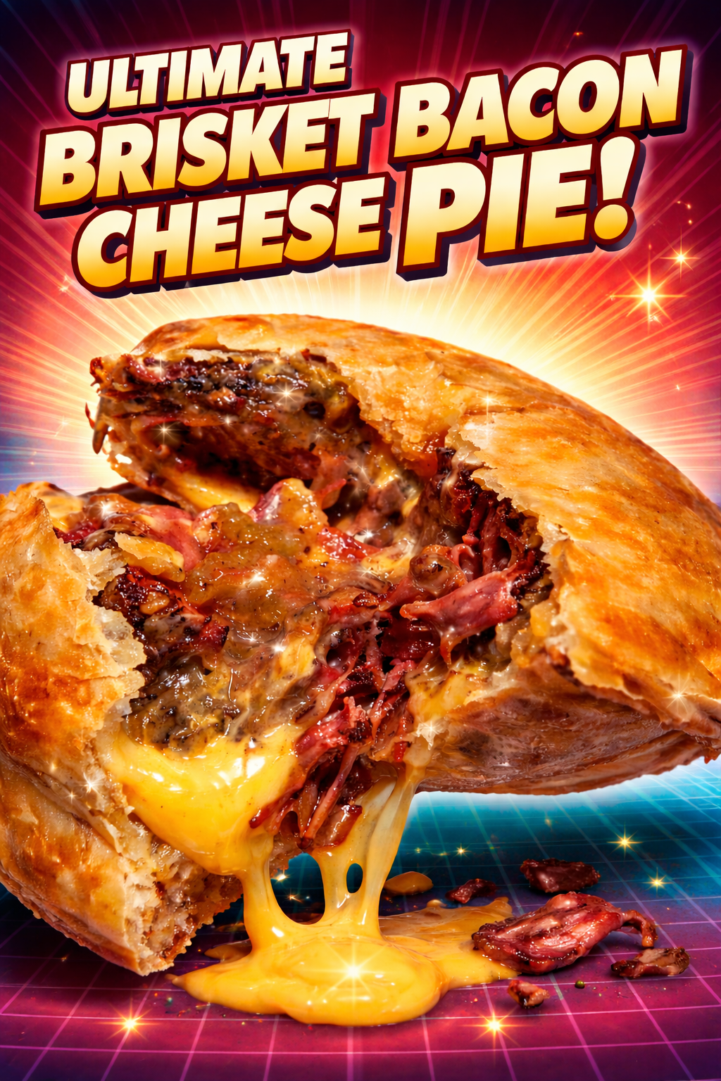Brisket, Bacon and Cheese Pie