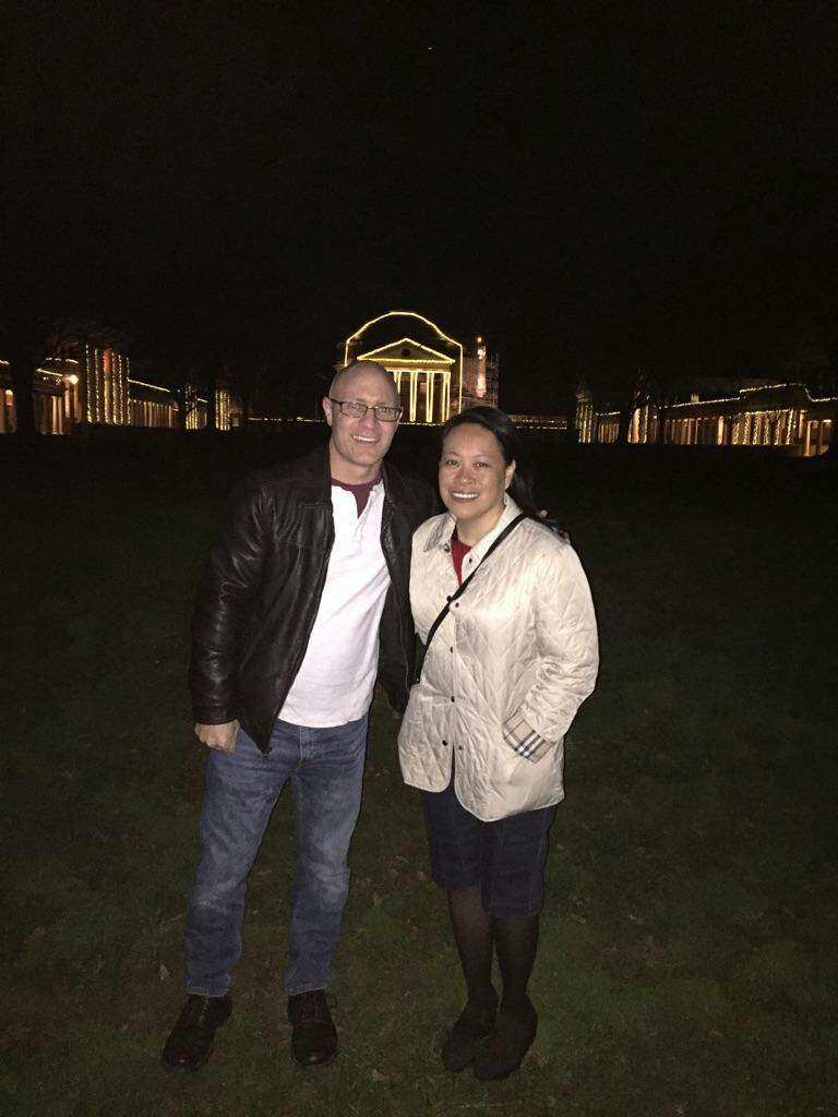 Rob and Susan visiting Grounds as alumni