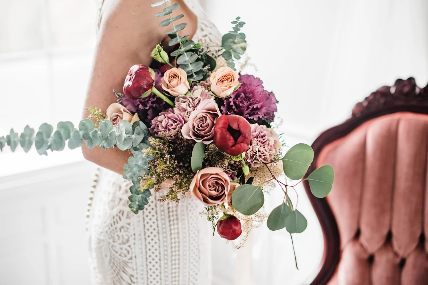 Bride with Bouquet - historic sites Roanoke VA.jpg