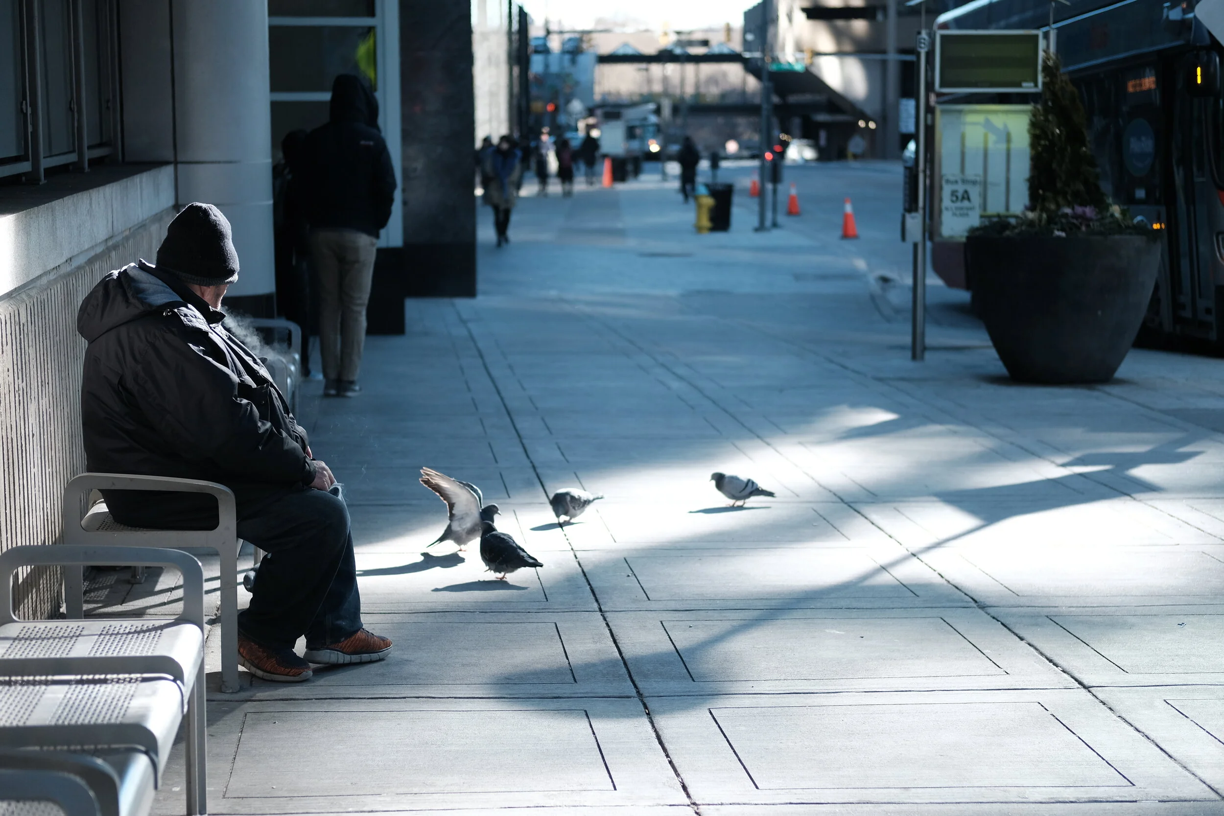  Then there rest those who seem as though they have no later objective toward which to strive. They wander between those spots they know they will not be harassed—small islands of dignity in a world not designed with an eye toward them. They watch th