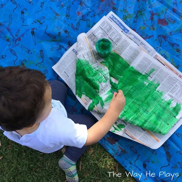 The EASIEST way to paint with Toddlers