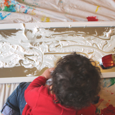 Shaving Cream and Mirror Play