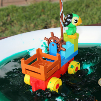 Adding Sensory Play to Plastic Toys