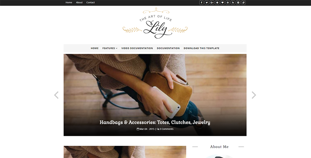 Sixty Eight Ave - Lily Blogger Theme