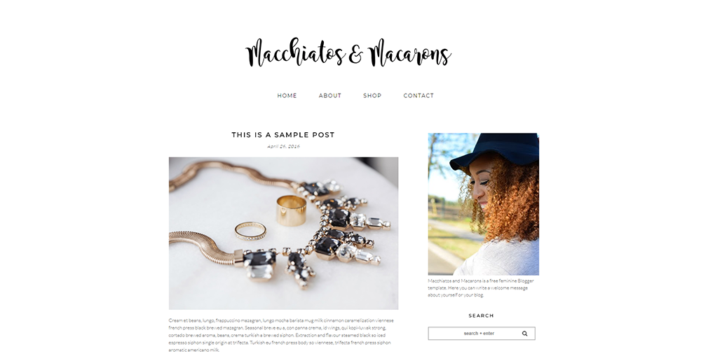 Sixty Eight Ave - macchiatos & macarons blogger template