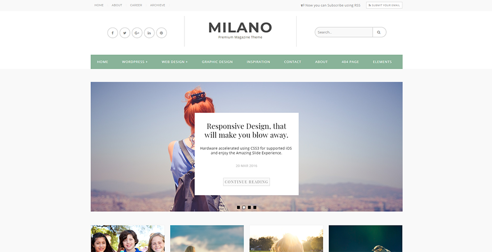 Sixty Eight Ave - Milano Blogger theme