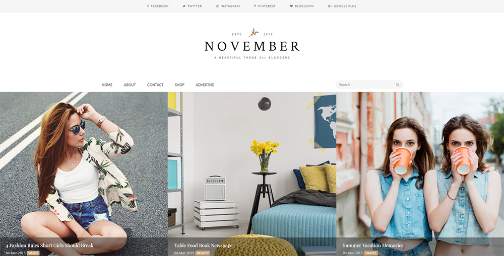 Sixty Eight Ave - November Blogger theme
