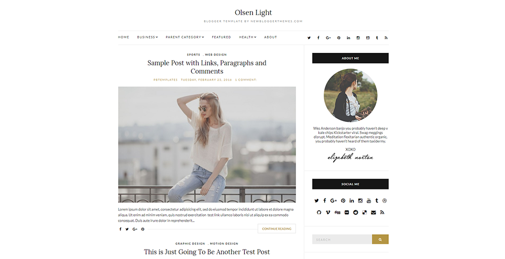Sixty Eight Ave - Olsen Light Blogger Theme