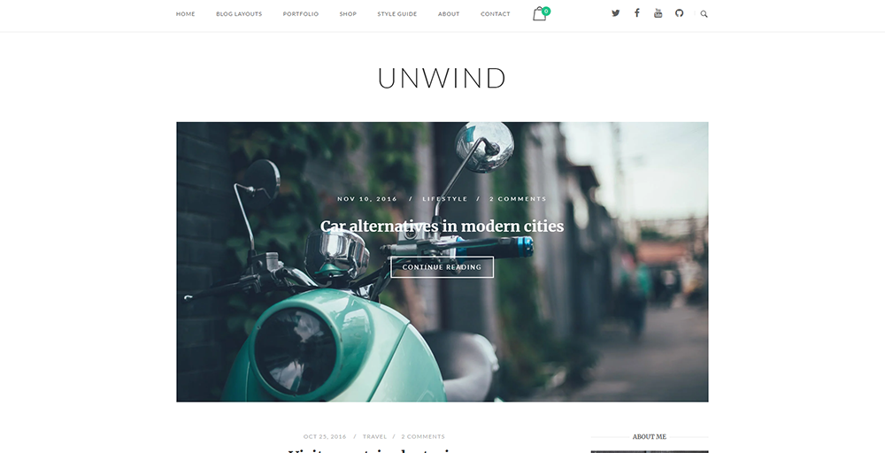 Sixty Eight Ave - unwind wordpress theme