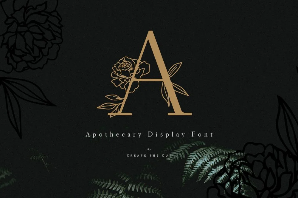 Sixty Eight Ave - 100 Stylish Fonts - Apothecary Display